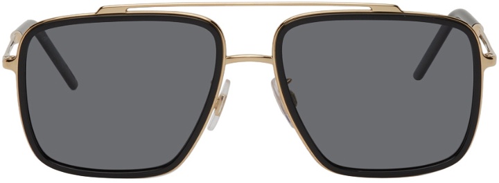 Photo: Dolce & Gabbana Black & Gold Madison Sunglasses