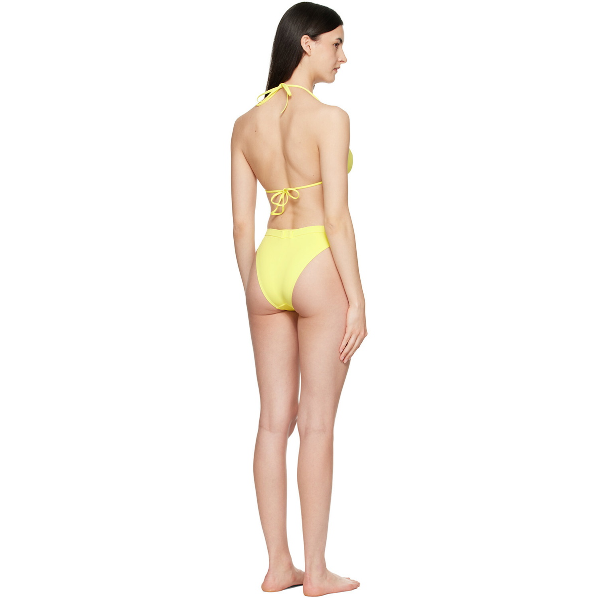 BALMAIN Yellow Triangle High Brief Bikini