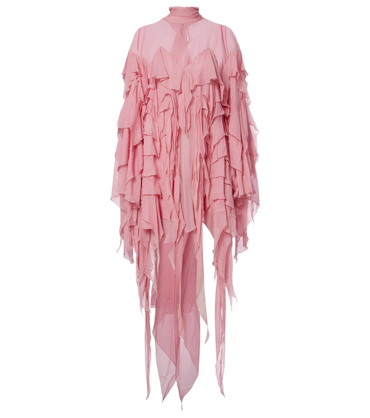 Photo: Blumarine Tiered chiffon minidress