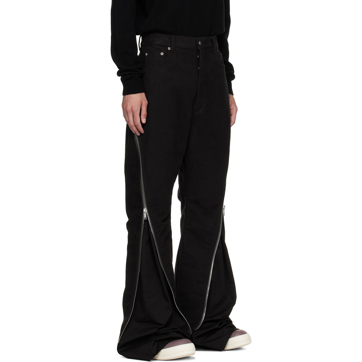 Rick Owens Black Tower Bolan Banana Trousers