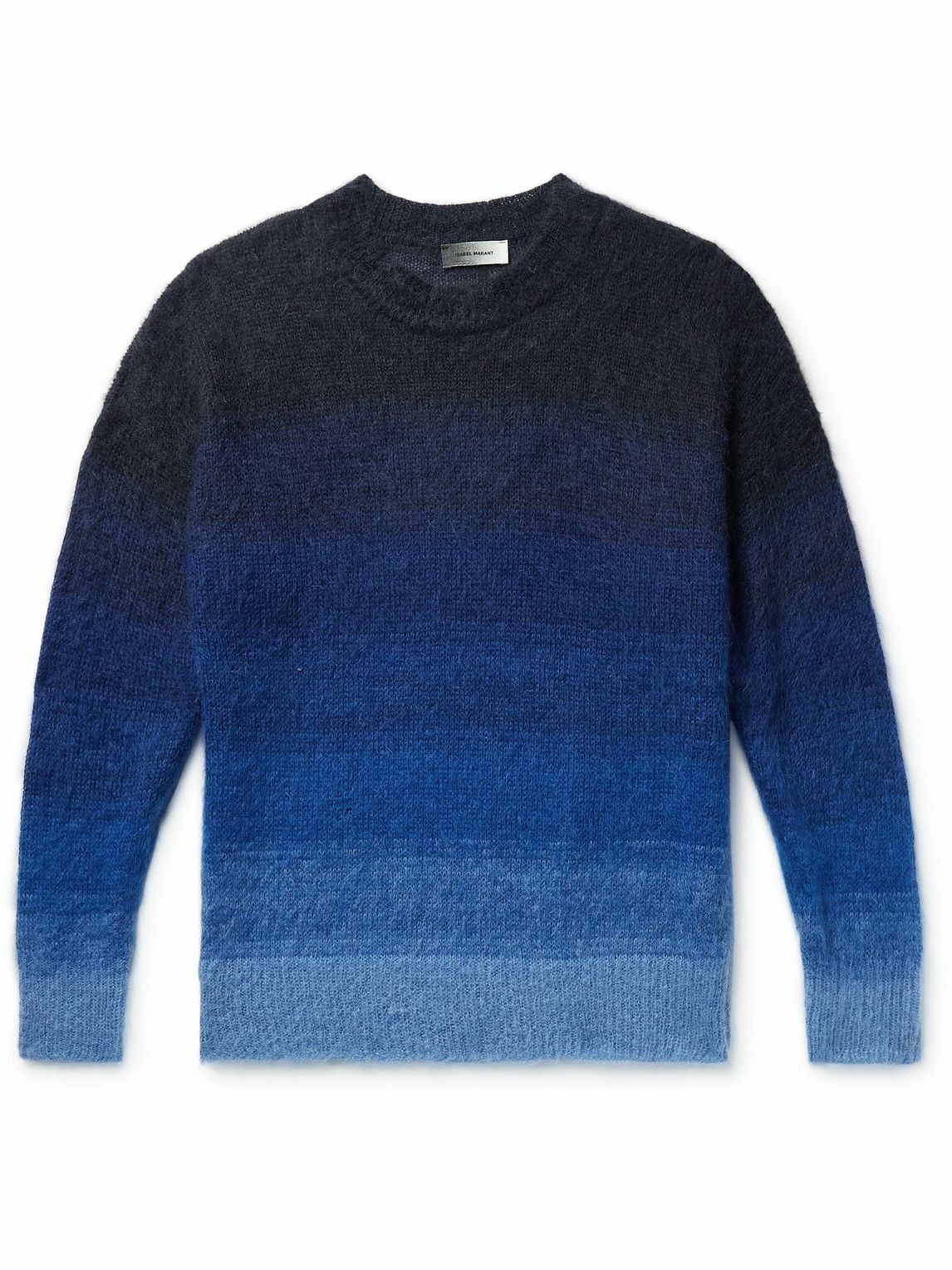 Isabel Marant Drussell Dégradé Mohair-Blend Sweater Blue