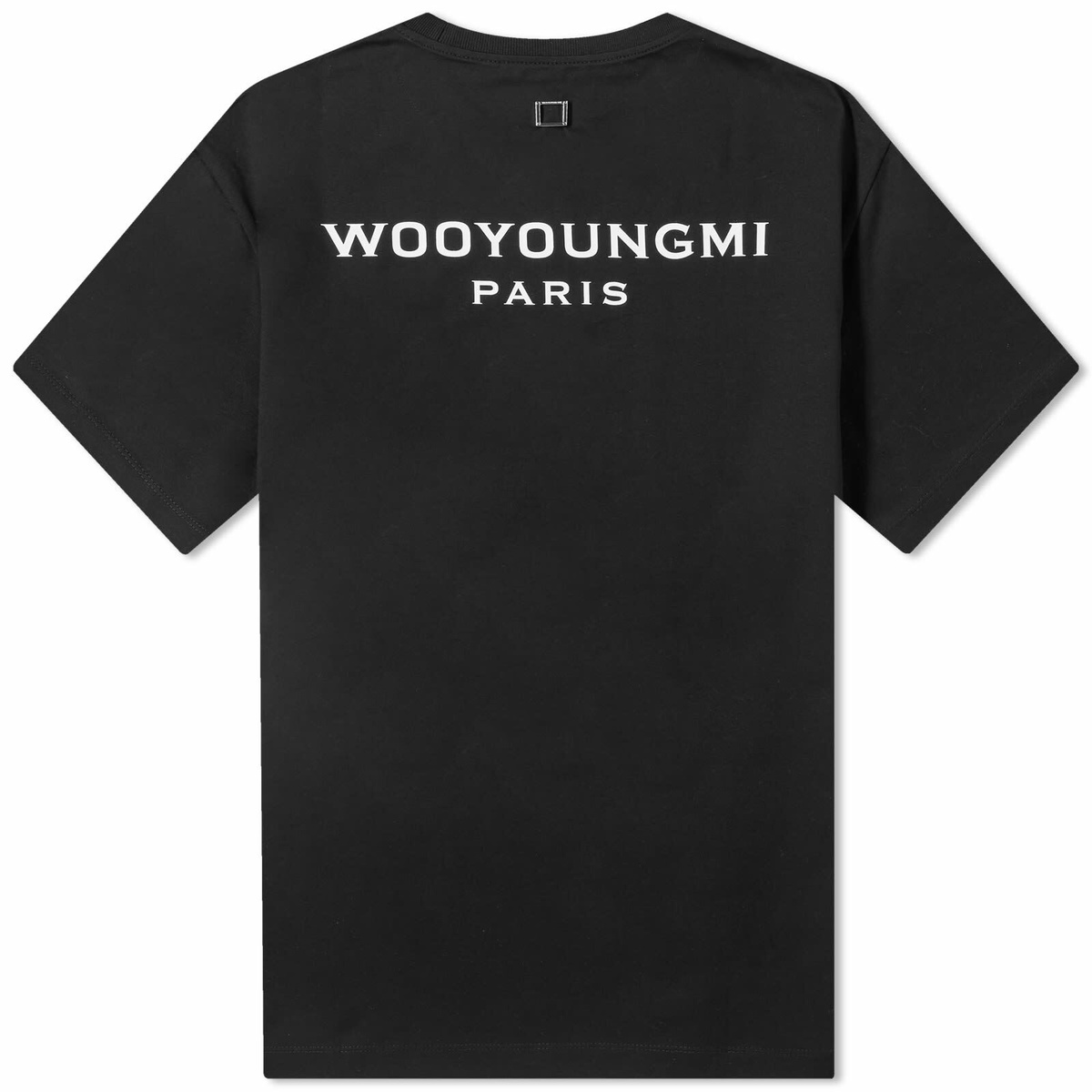 【新品】WOOYOUNGMI ラグビーシャツ 50 Wooyoungmi Men's Back Logo T-Shirt in Black Wooyoungmi