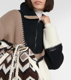 Chloé Half-zip wool and cashmere sweater