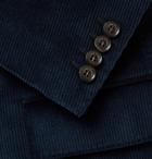 Loro Piana - Navy Slim-Fit Cotton and Cashmere-Blend Corduroy Blazer - Blue