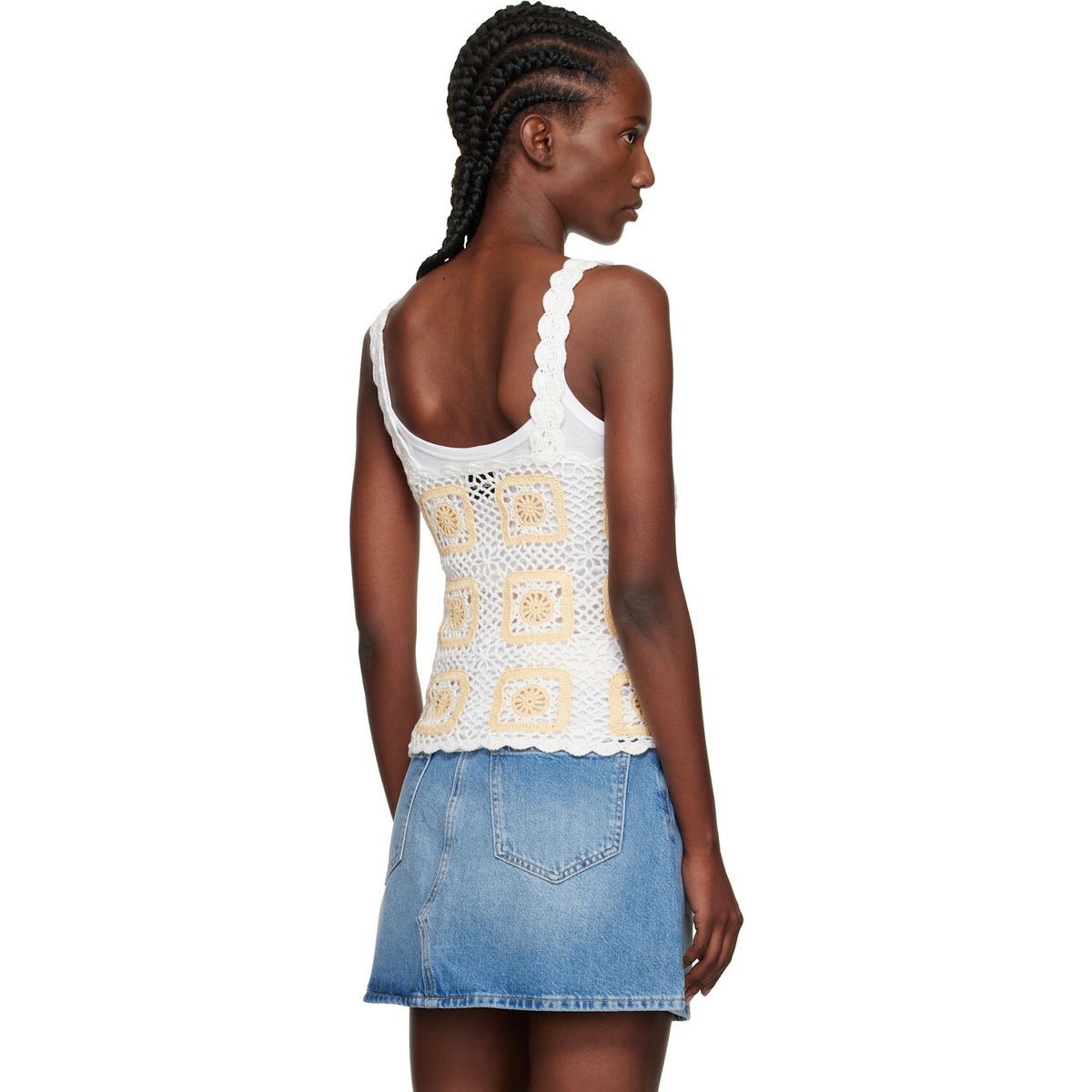 Holzweiler White Rosie Crochet Tank Top