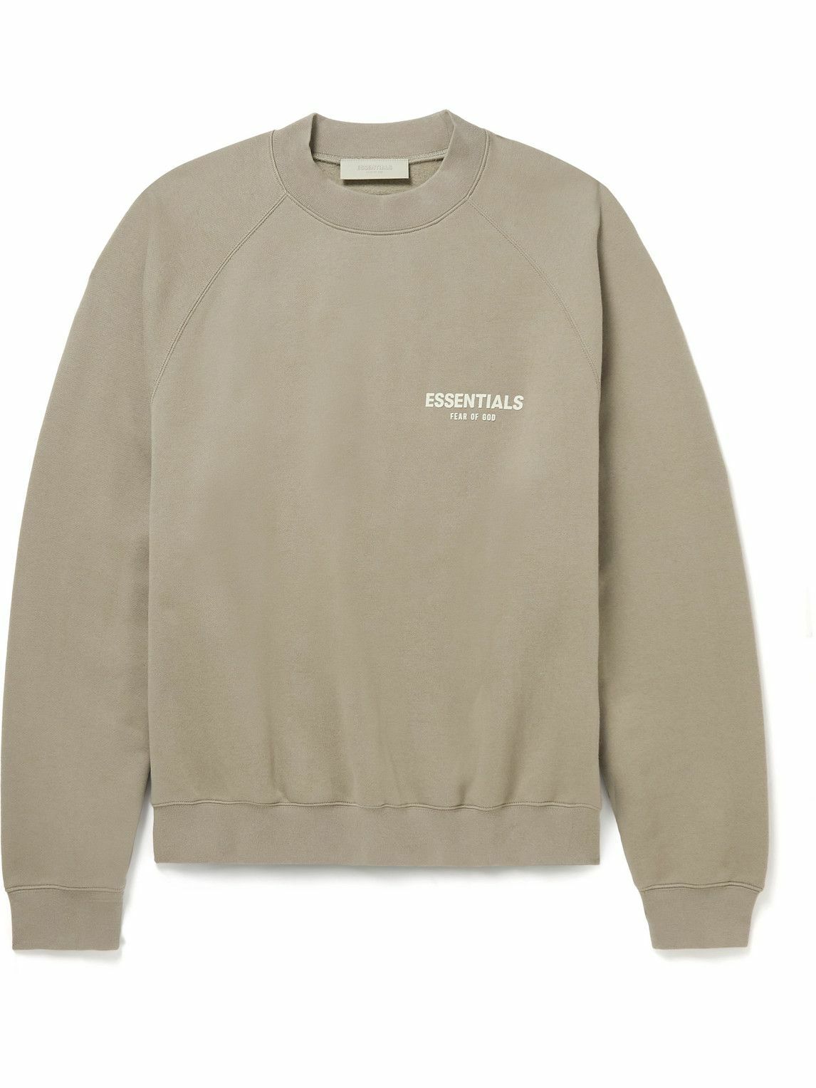 FEAR OF GOD ESSENTIALS - Logo-Flocked Cotton-Blend Jersey Sweatshirt ...