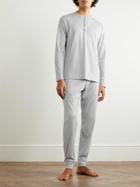Håndværk - Tapered Cotton-Jersey Pyjama Trousers - Gray
