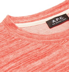 A.P.C. - Max Space-Dyed Knitted Cotton Sweatshirt - Men - Red