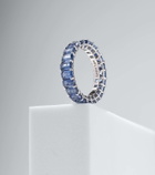 Shay Jewelry Eternity 18kt white gold ring with sapphires