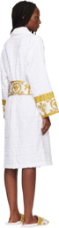 Versace White 'I Heart Baroque' Bathrobe