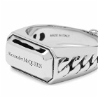 Alexander McQueen Men's Dynamic Skull Ring in Silver