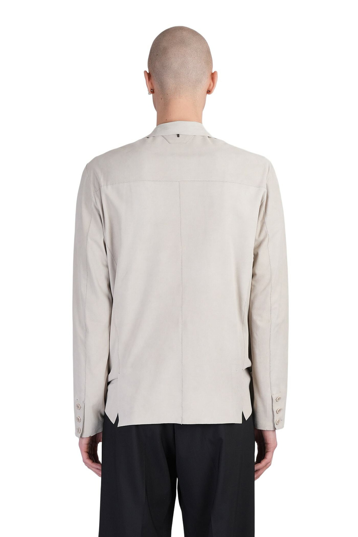 Salvatore Santoro Leather Jacket In Grey Leather