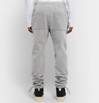 Fear of God - Slim-Fit Tapered Mélange Loopback Cotton-Blend Jersey Sweatpants - Gray