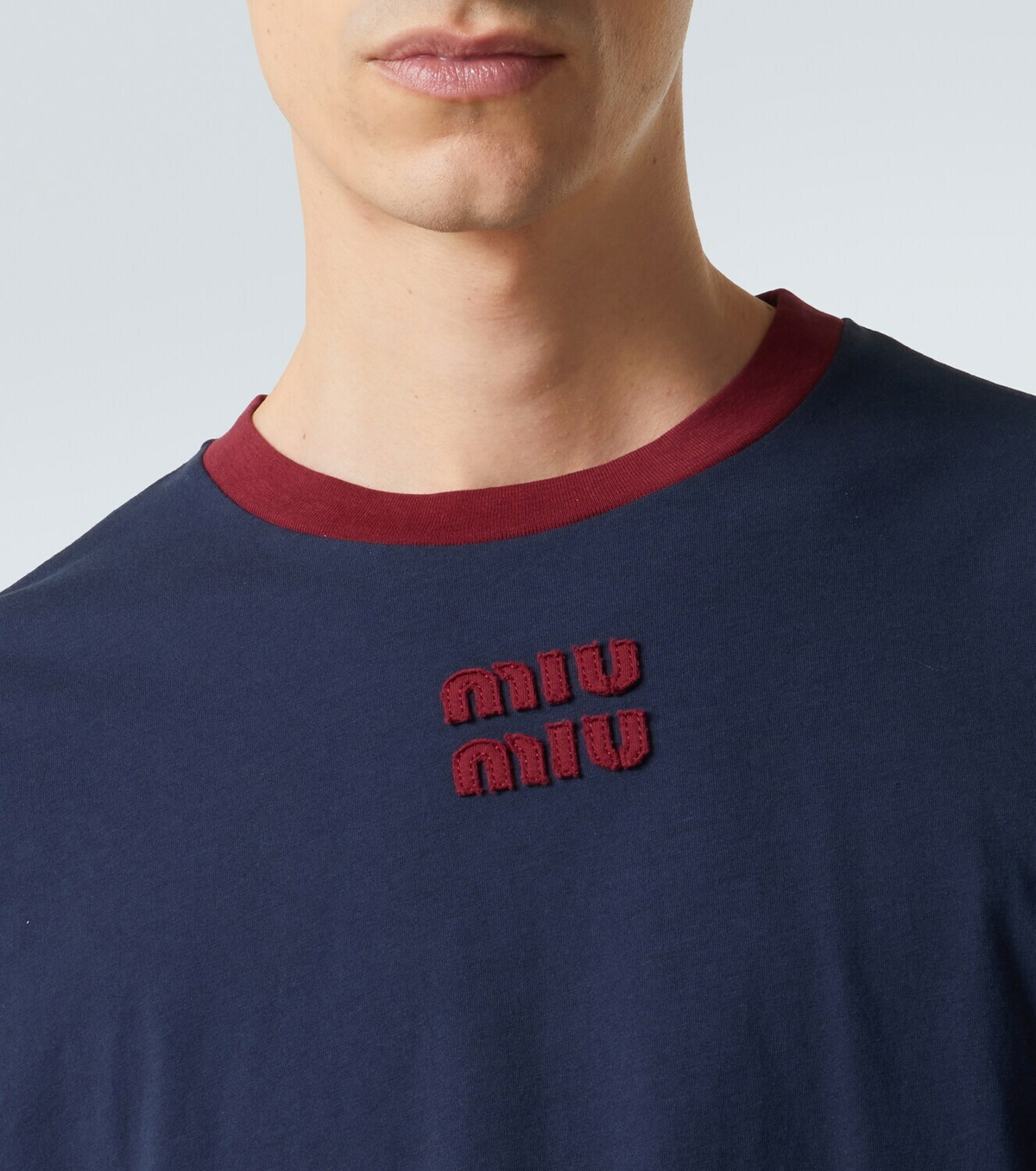 Miu Miu Logo cotton jersey T-shirt