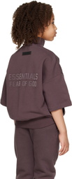 Essentials Kids Purple Half-Zip Sweatshirt