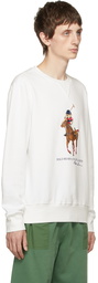 Polo Ralph Lauren White Polo Bear Big Pony Sweatshirt