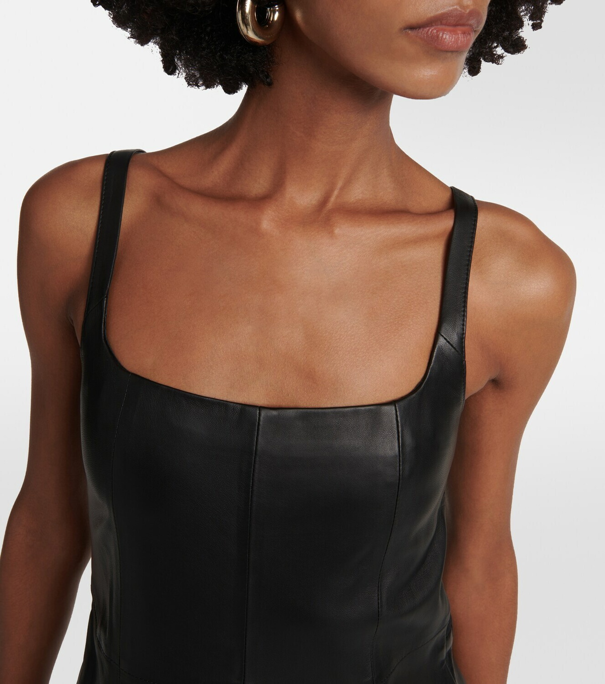Vince Square-neck leather dress Vince Vince Square-neck leather dress Vince