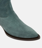 Etro Embroidered suede leather boots