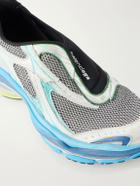 Balenciaga - D'Orsay Rubber-Trimmed Mesh Sneakers - Blue