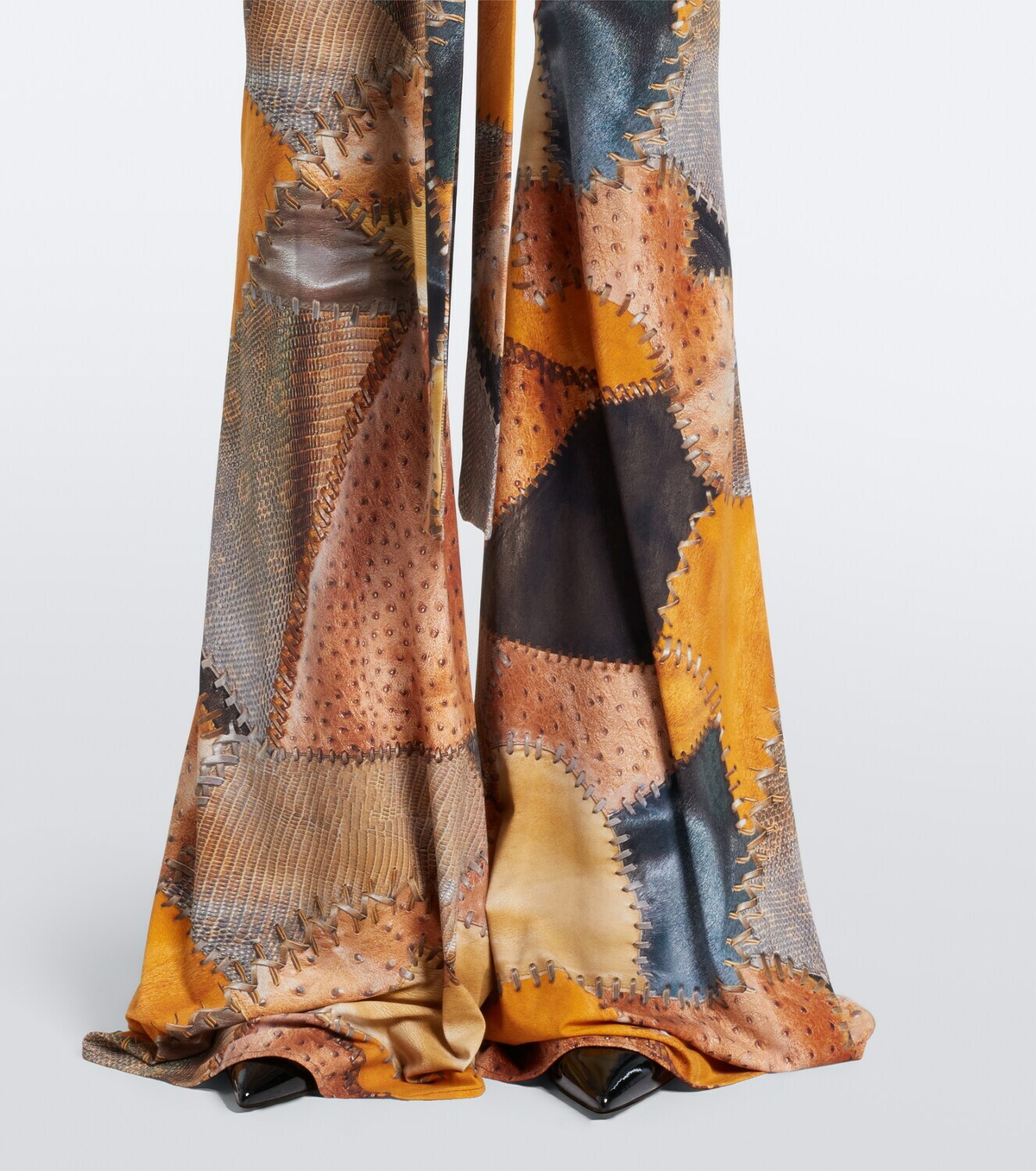 Roberto Cavalli Trompe l’œil flared jumpsuit