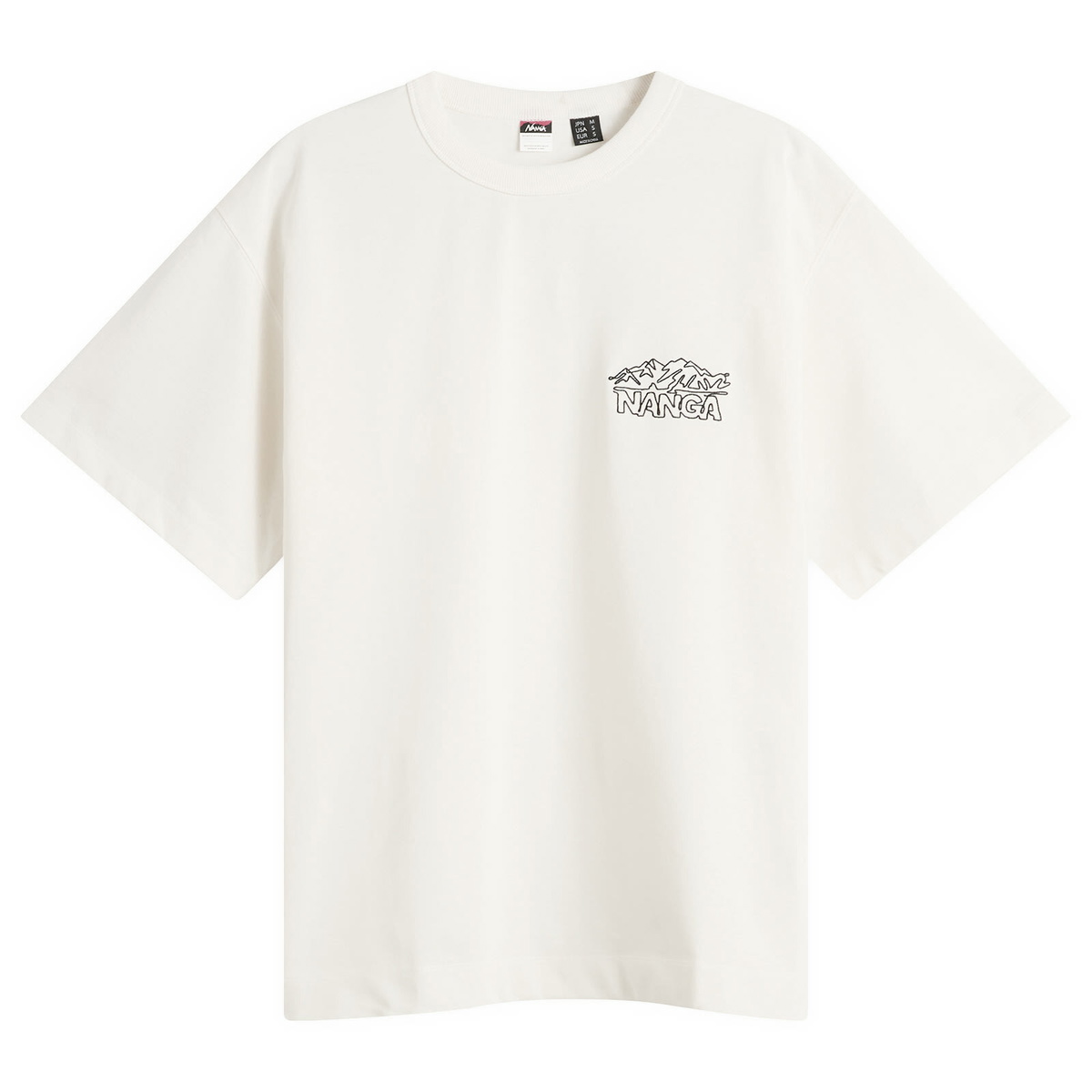 NANGA Men's Eco Hybrid Line Drawing T-Shirt in White