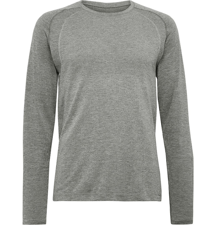 Photo: Lululemon - Metal Vent Tech 2.0 Mélange Stretch-Jersey T-Shirt - Gray