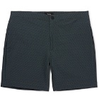 Theory - Slim-Fit Mid-Length Printed Swim Shorts - Green