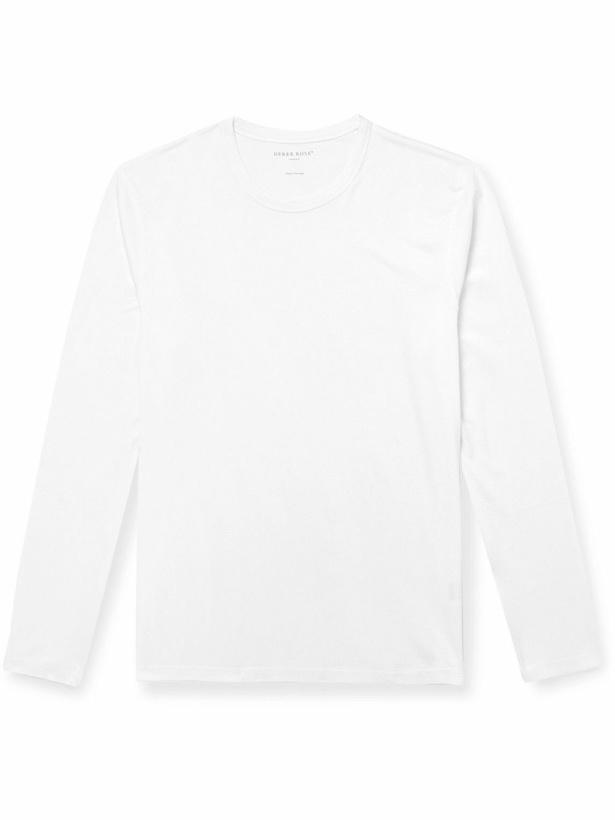 Photo: Derek Rose - Barny Pima Cotton-Jersey T-Shirt - White