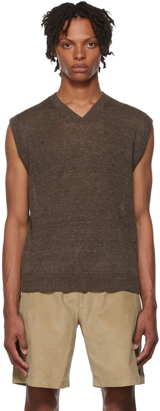 Photo: De Bonne Facture Brown Linen Vest