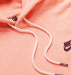 NIKE - Logo-Print Cotton-Blend Jersey Hoodie - Orange