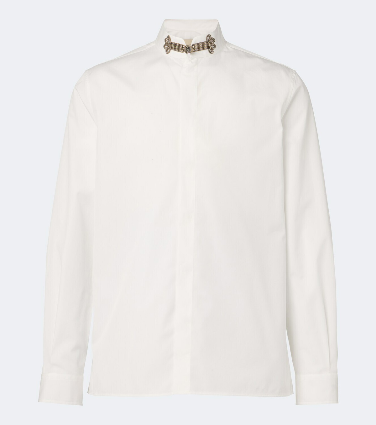 Valentino Embellished cotton poplin shirt