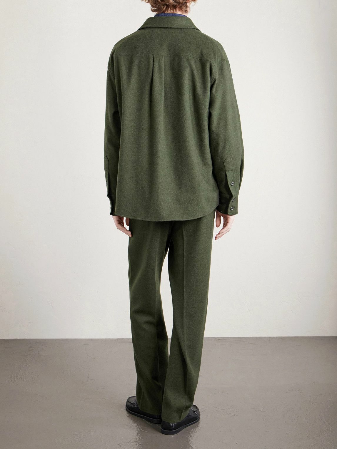 The Elder Statesman - Wool, Silk and Cashmere-Blend Overshirt - Green