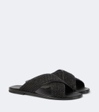 Manolo Blahnik Otawi raffia slides