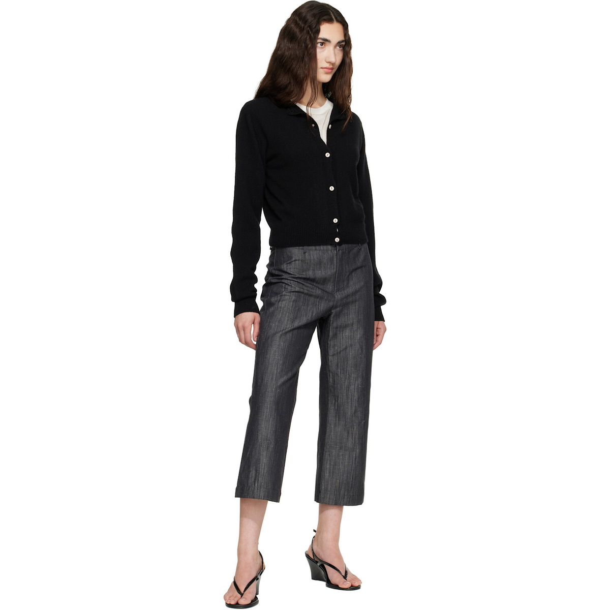 Baserange Black Tier Cardigan
