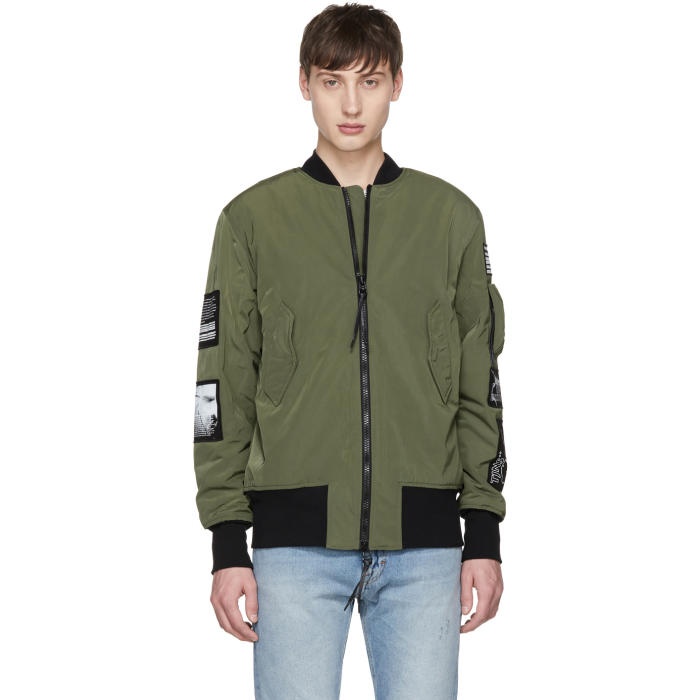 Photo: Tiger of Sweden Jeans Green Sob Patches Bomber Jacket