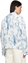 Feng Chen Wang Blue & White Printed Jacket