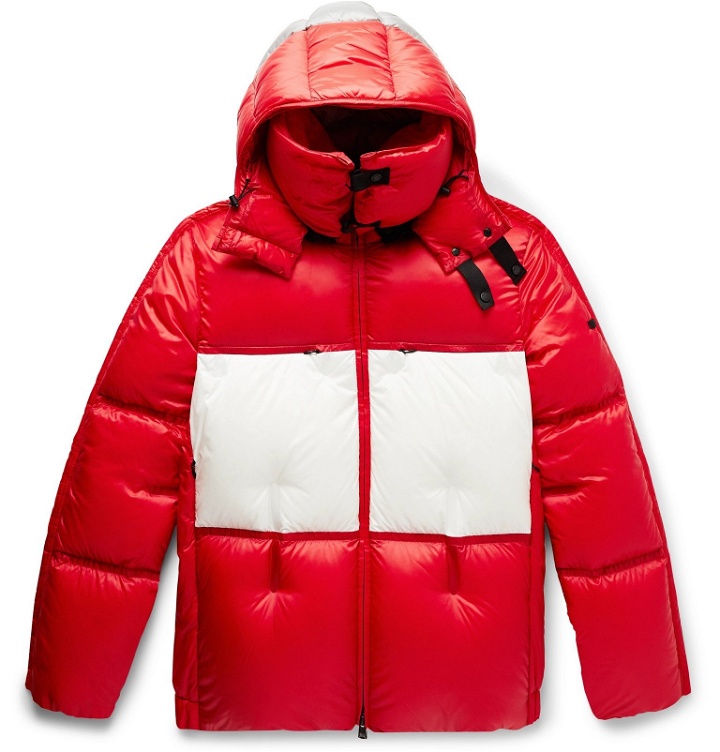 Photo: Moncler Genius - 5 Moncler Craig Green Coolidge Colour-Block Quilted Shell Hooded Down Jacket - Red