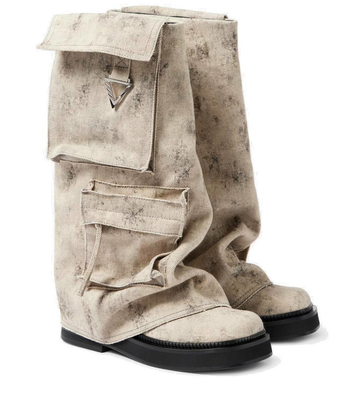 Photo: The Attico Robin canvas combat boots