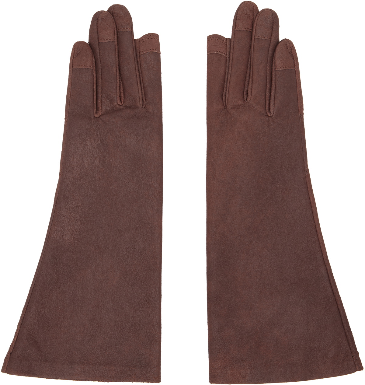 Rick Owens Brown Porterville Short Gloves