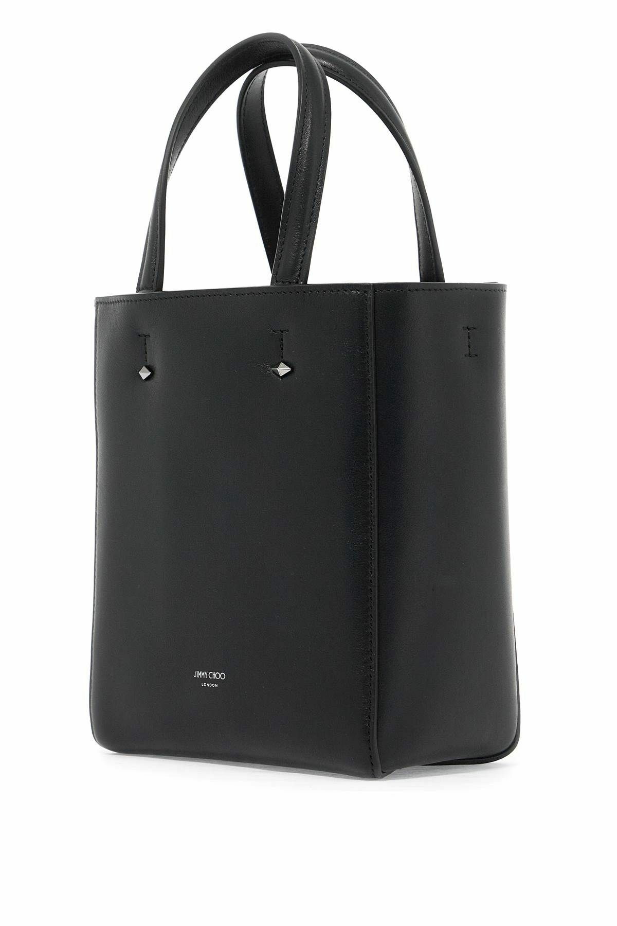 直営店‐Jimmy Choo‐ Lenny N/S S トートバッグ Lenny N/S L-M|Black/Gunmetal Leather Tote Bag| JIMMY CHOO
