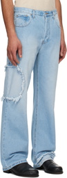 Edward Cuming Blue Circle Window Jeans