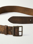 RRL - Jones 4.5cm Distressed Leather Belt - Brown