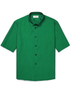 SAINT LAURENT - Silk-Shantung Shirt - Green