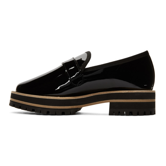 Repetto Black Gaylor Lug Sole Loafers