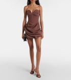 Magda Butrym Draped wool-blend bustier dress