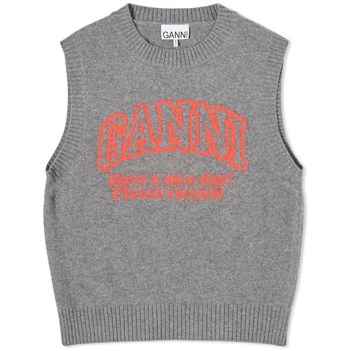 Photo: GANNI Women's Graphic Vest in Frost Grey