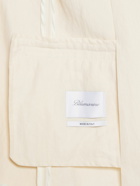 BLUMARINE - Washed Gabardine Jacket W/ Rose Pin