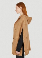 Knit Hooded Cape in Camel