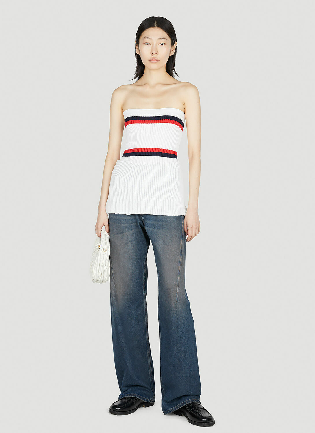 Meryll Rogge Ribbed Bustier Top