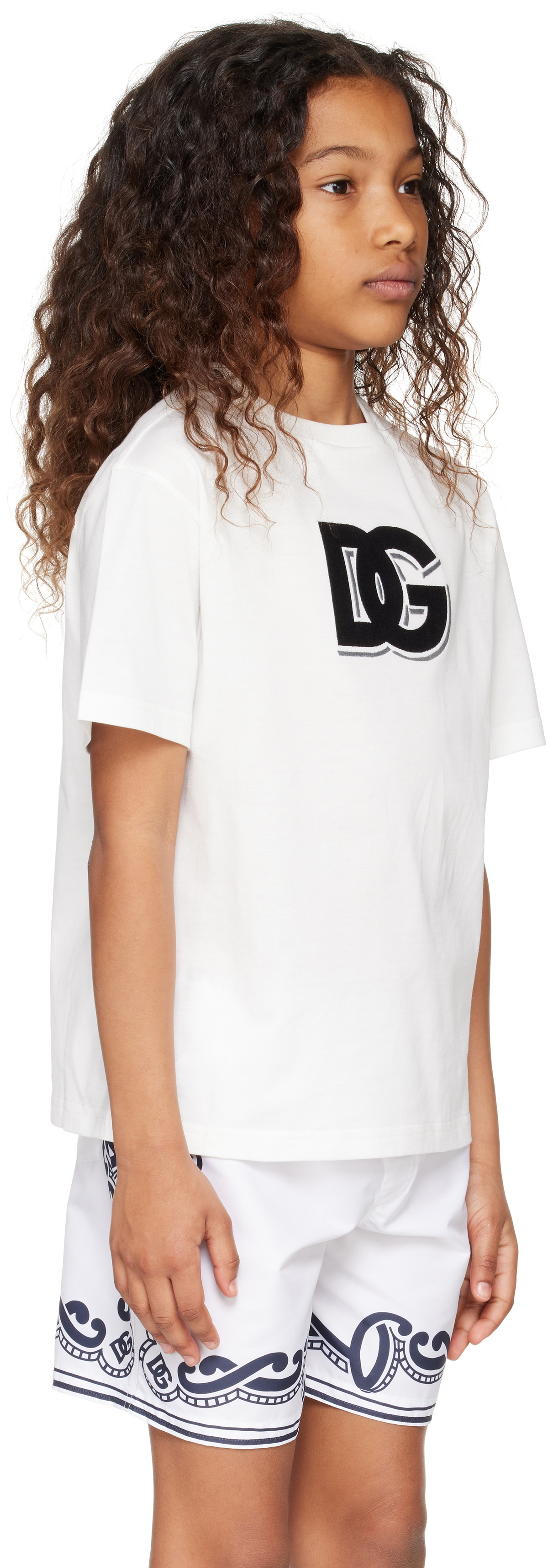 Dolce&Gabbana Kids White DG Logo Jersey T-shirt